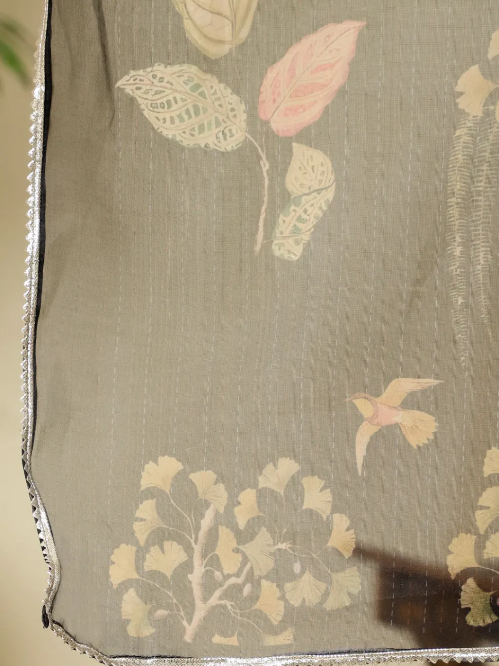 black_zari_work_anarkali_kurta_with_printed_dupatta_7.webp Jaipur Kurti Zari Work Anarkali Kurta With Printed Dupatta