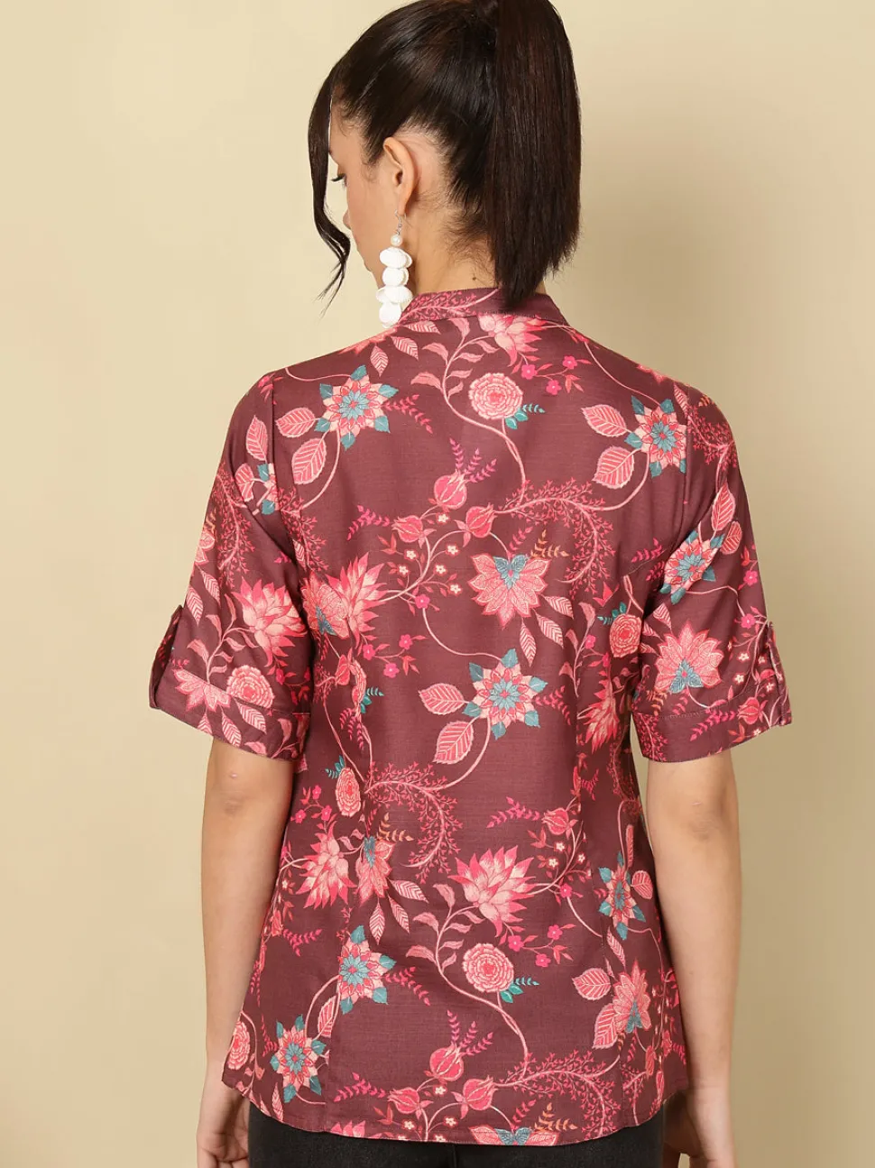 Jaipur Kurti Ethnic Printed Princess Cut Formal Top