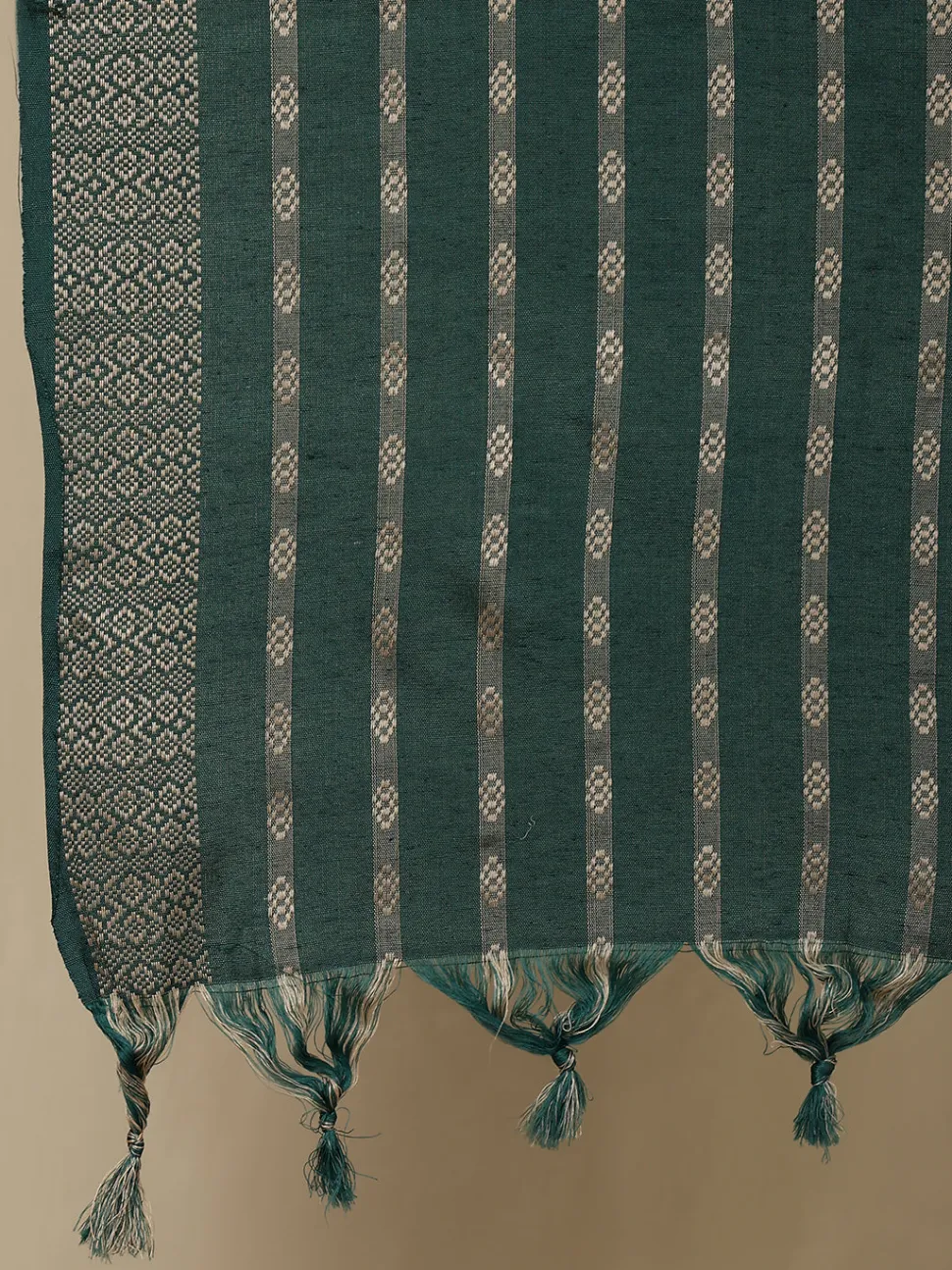 dark_green_selfdesign_festive_suit_set_7.webp Jaipur Kurti Dark Green Self-Design Festive Suit Set