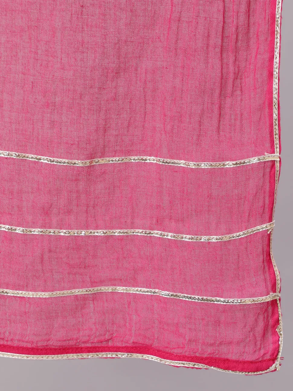 Jaipur Kurti Embellished And Pink Floral Printed Anarkali Kurta With Pants and Dupatta