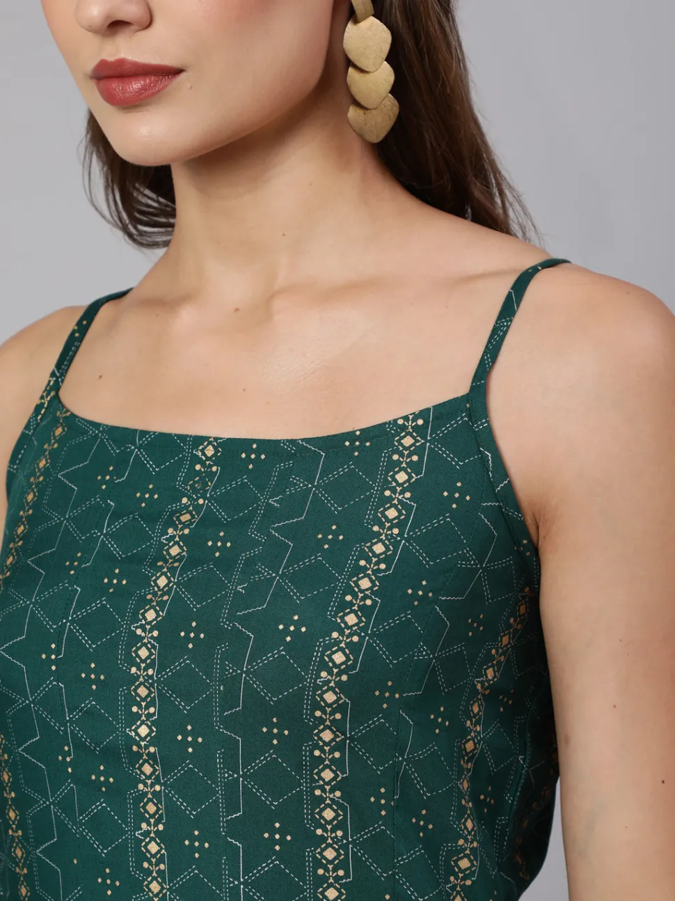 Jaipur Kurti Printed Strappy Dress