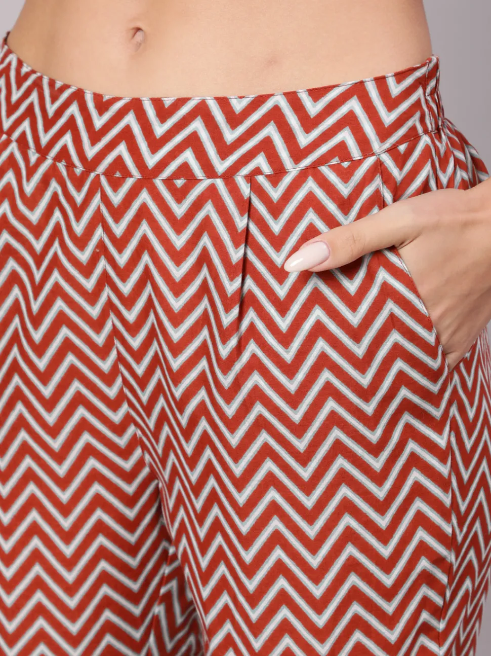 grey_cotton_printed_embellished_anarkali_kurta_with_pants_and_dupatta_6.webp Jaipur Kurti Cotton Printed Embellished Anarkali Kurta With Pants And Dupatta