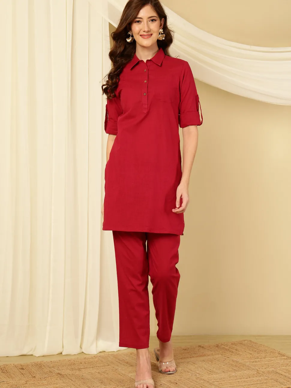 Jaipur Kurti Cotton Office Co-ord Set