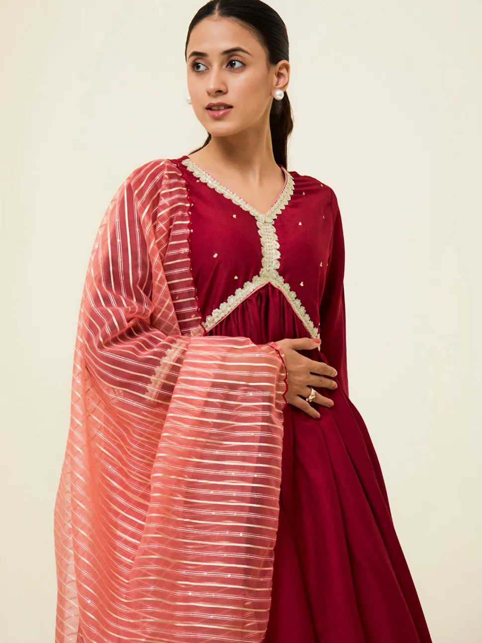 Jaipur Kurti Embroidered Festive Suit Set