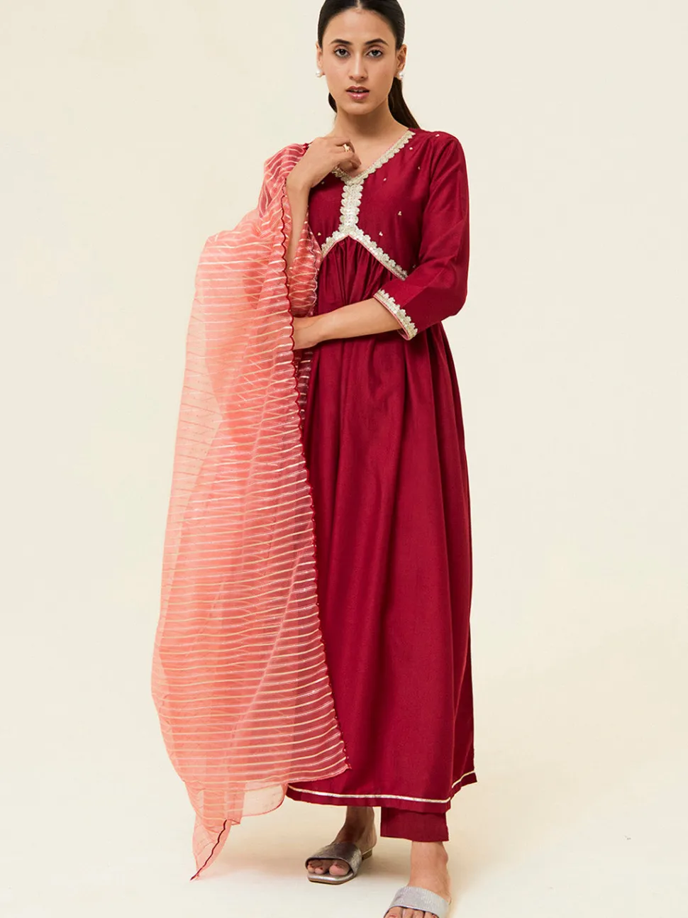 Jaipur Kurti Embroidered Festive Suit Set