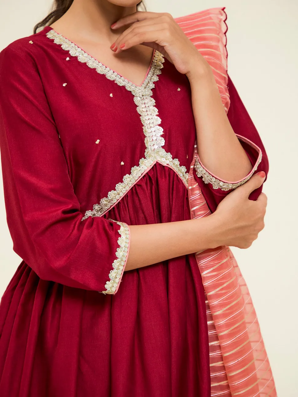 maroon_embroidered_festive_suit_set_4.webp Jaipur Kurti Embroidered Festive Suit Set