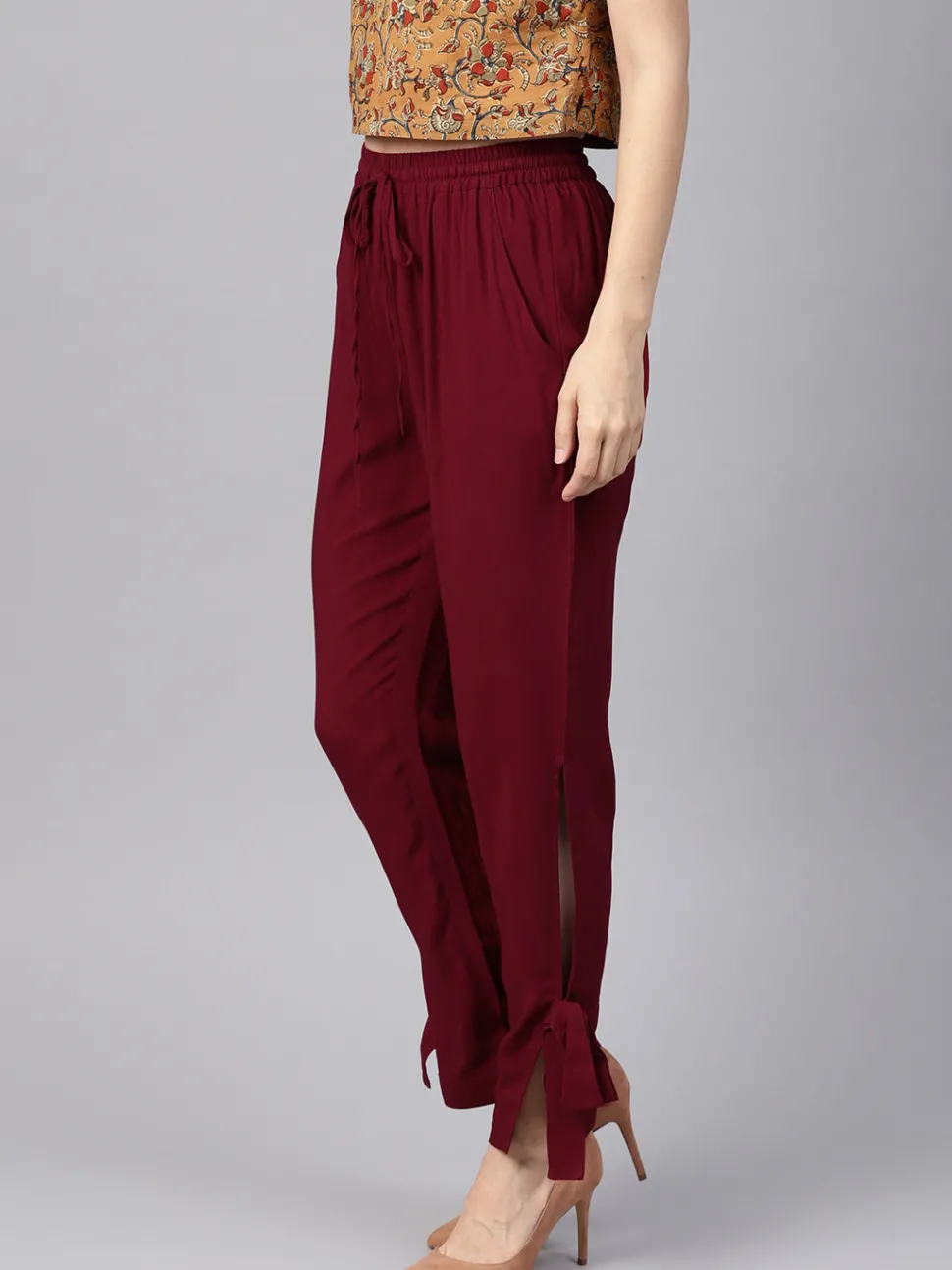 Jaipur Kurti Side Bow Regular Pants