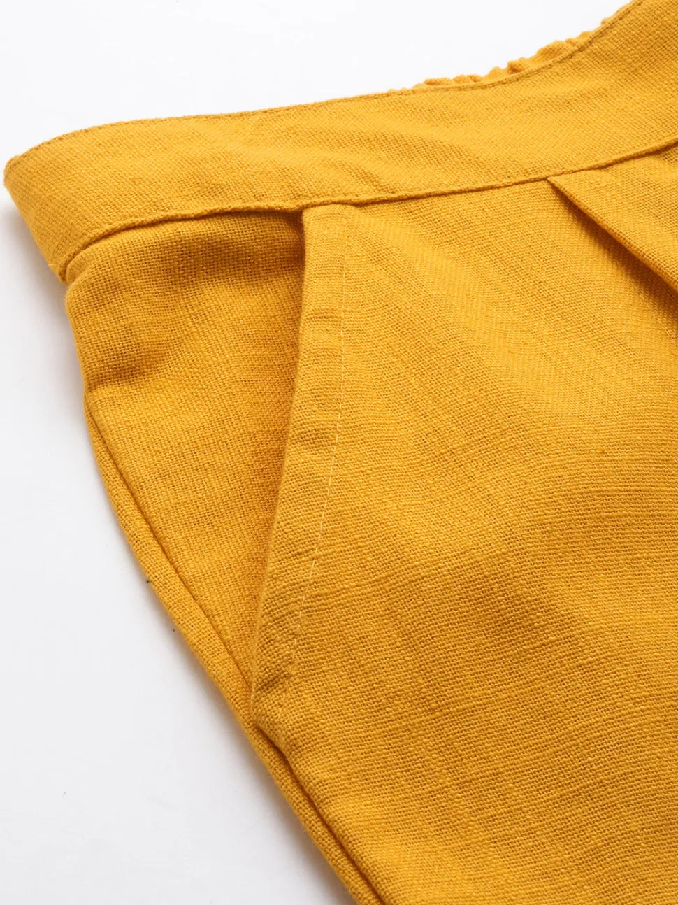 Jaipur Kurti Solid Cotton Slub Pants