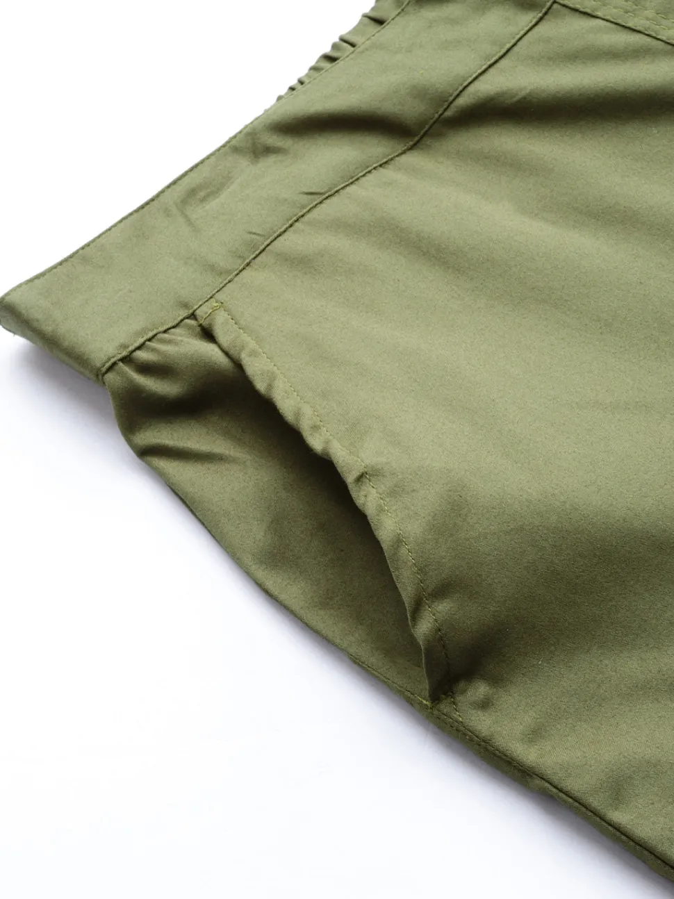 olive_green_solid_cotton_lycra_pants_4.webp Jaipur Kurti Olive Green Solid Cotton Lycra Pants