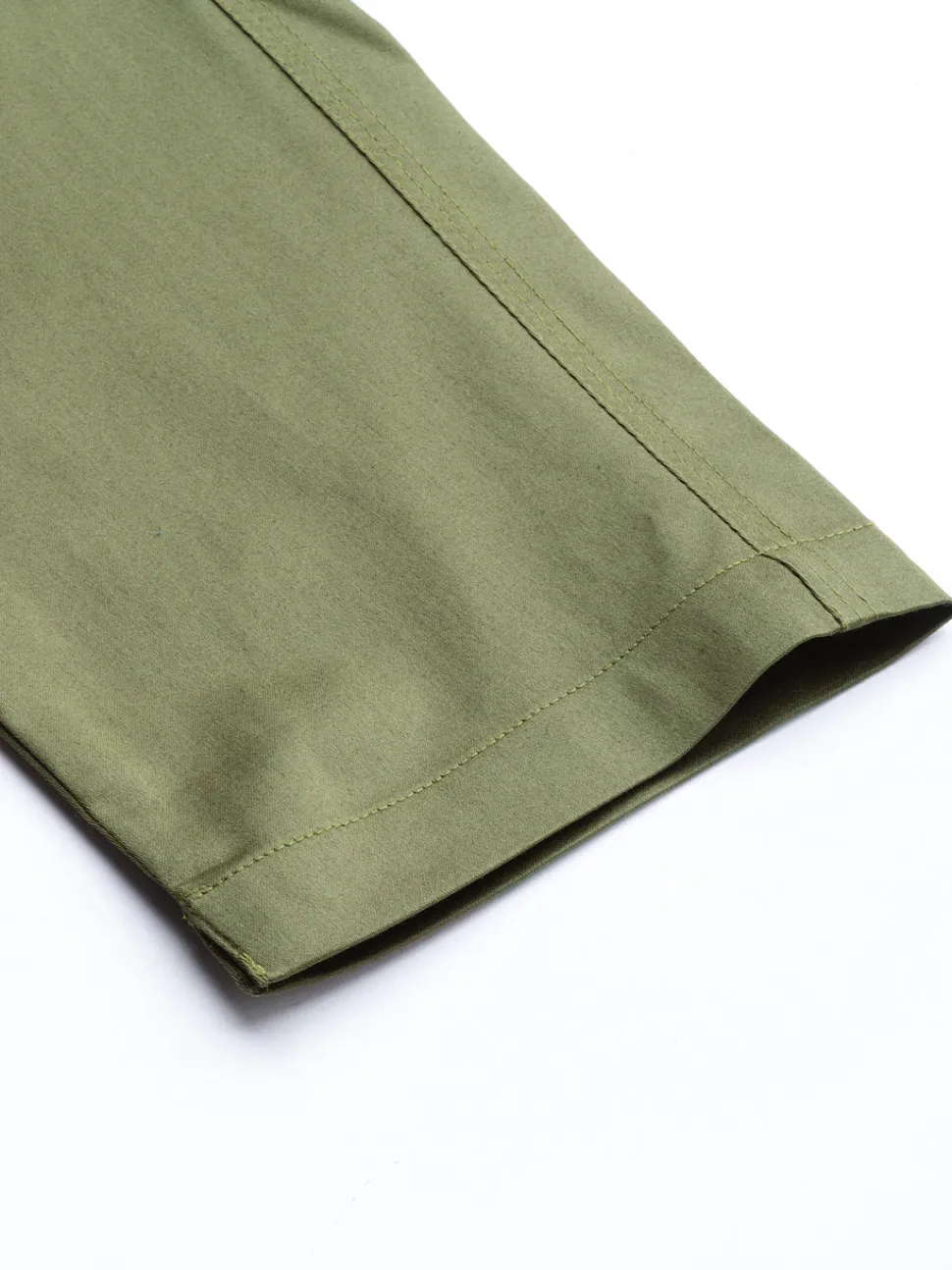olive_green_solid_cotton_lycra_pants_5.webp Jaipur Kurti Olive Green Solid Cotton Lycra Pants