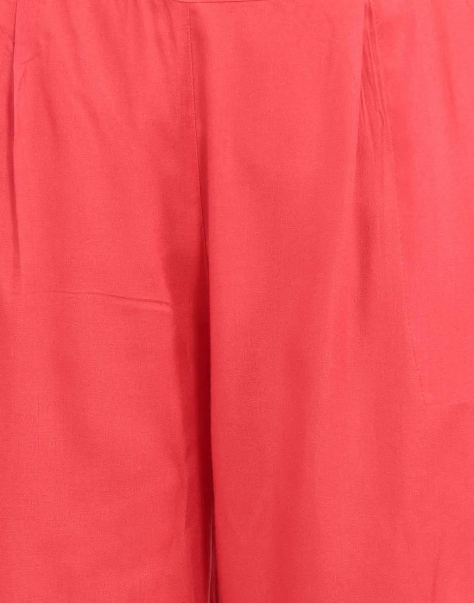 Jaipur Kurti Orange Solid Rayon Palazzo