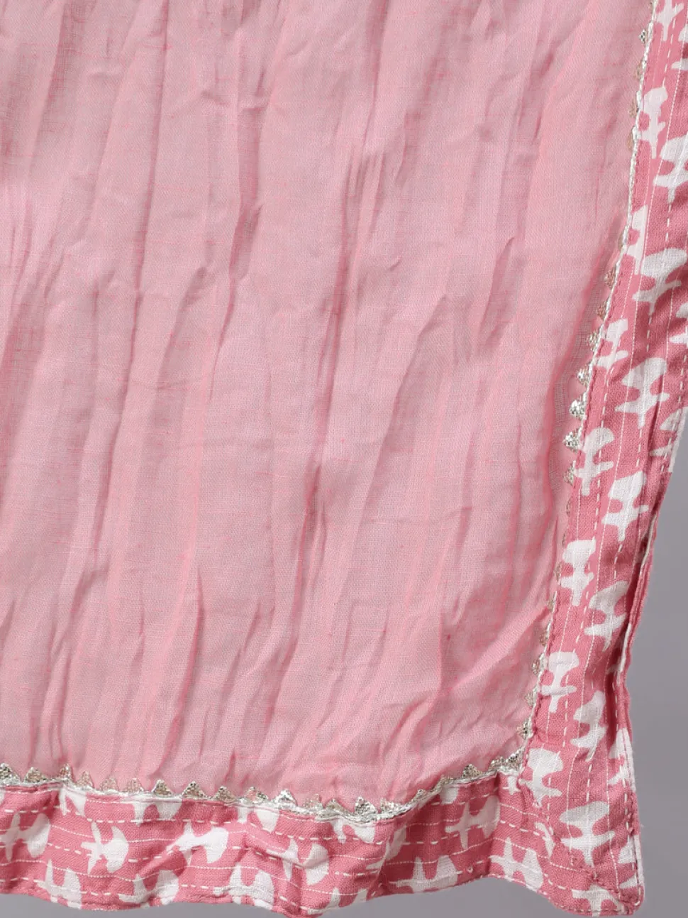 Jaipur Kurti Plus Size Woven Straight Printed Embroidered Kurta Set With Solid Dupatta