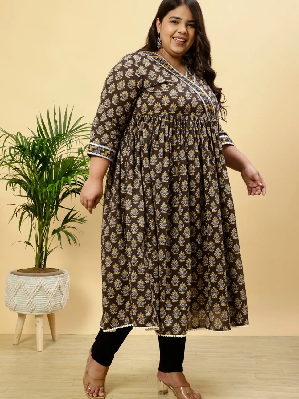 plus_size_charcoal_grey_ethnic_printed_anarkali_kurta_4.webp Jaipur Kurti Plus Size Charcoal Grey Ethnic Printed Anarkali Kurta