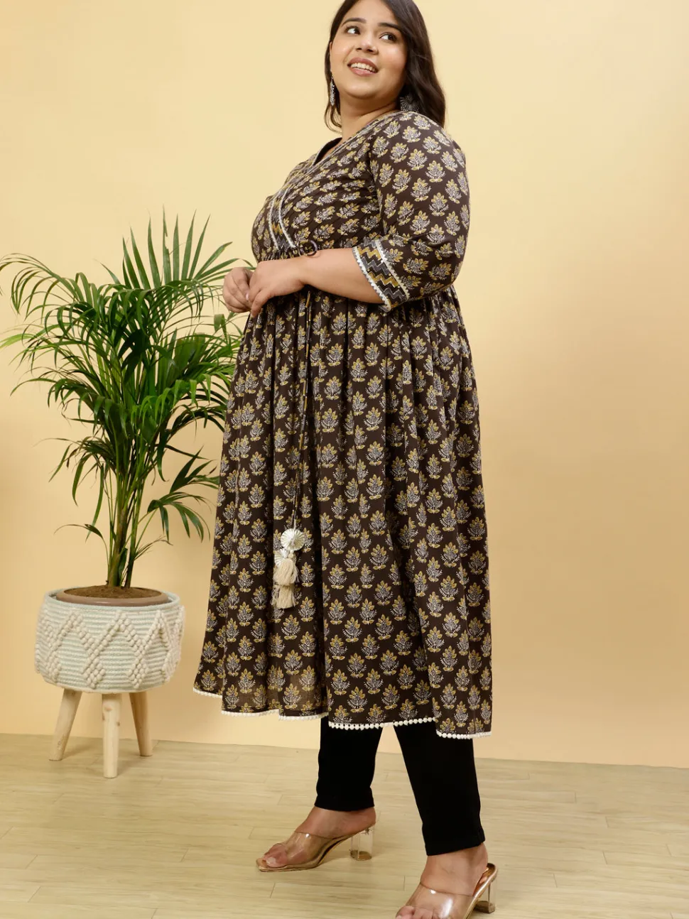 plus_size_charcoal_grey_ethnic_printed_anarkali_kurta_5.webp Jaipur Kurti Plus Size Charcoal Grey Ethnic Printed Anarkali Kurta
