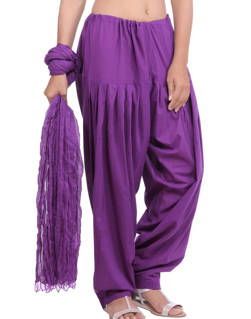 Jaipur Kurti Pure Cotton Purple Patiala Salwar and Dupatta Set