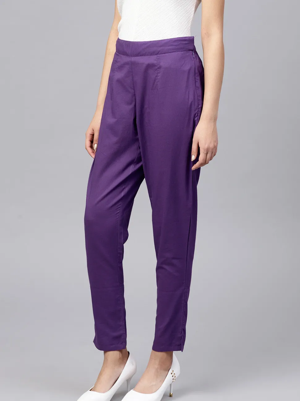 Jaipur Kurti Cotton Cambric Solid Pants
