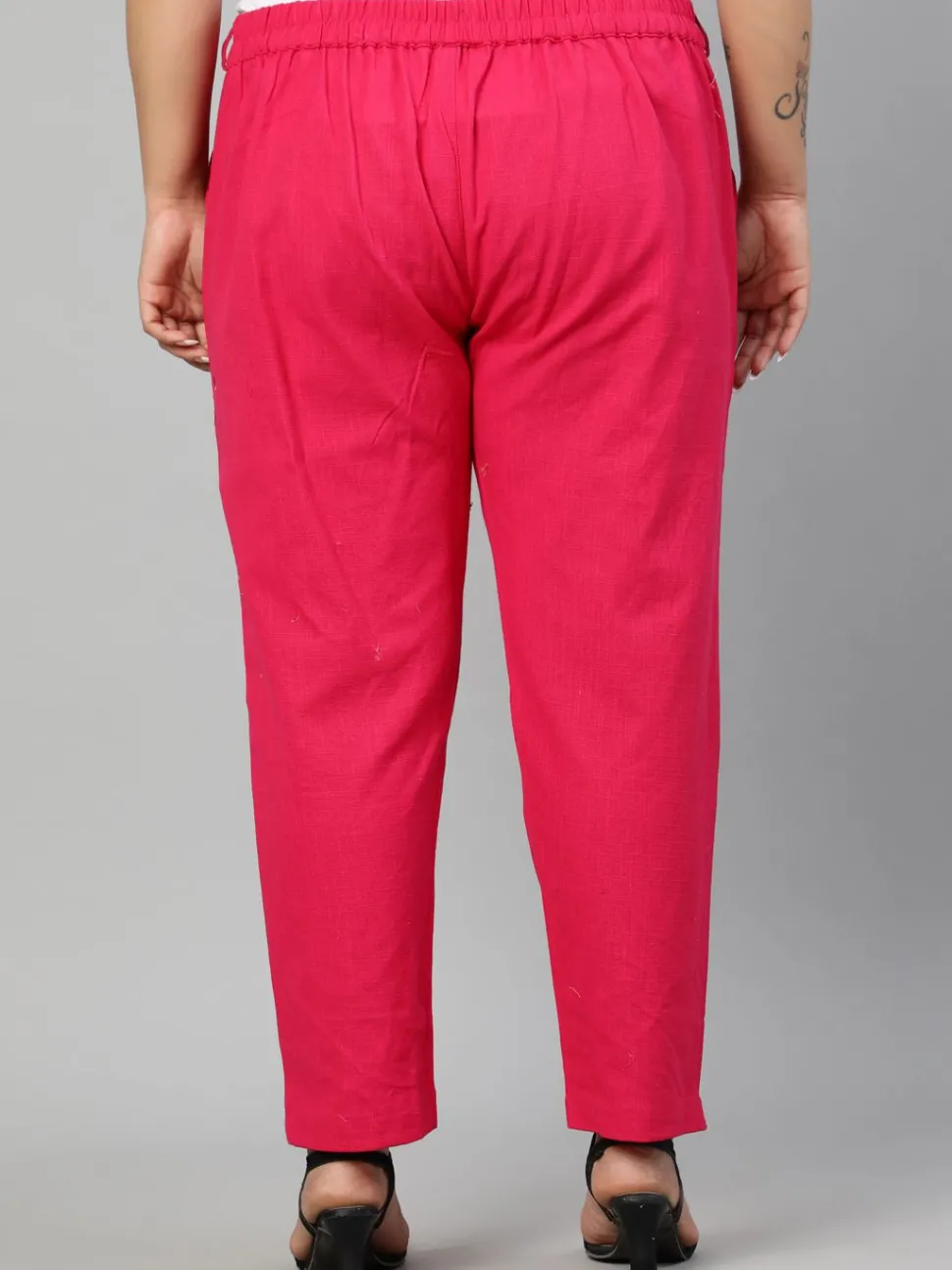 Jaipur Kurti Rani Plus Size Ethnic Wear Cotton Slub Pants