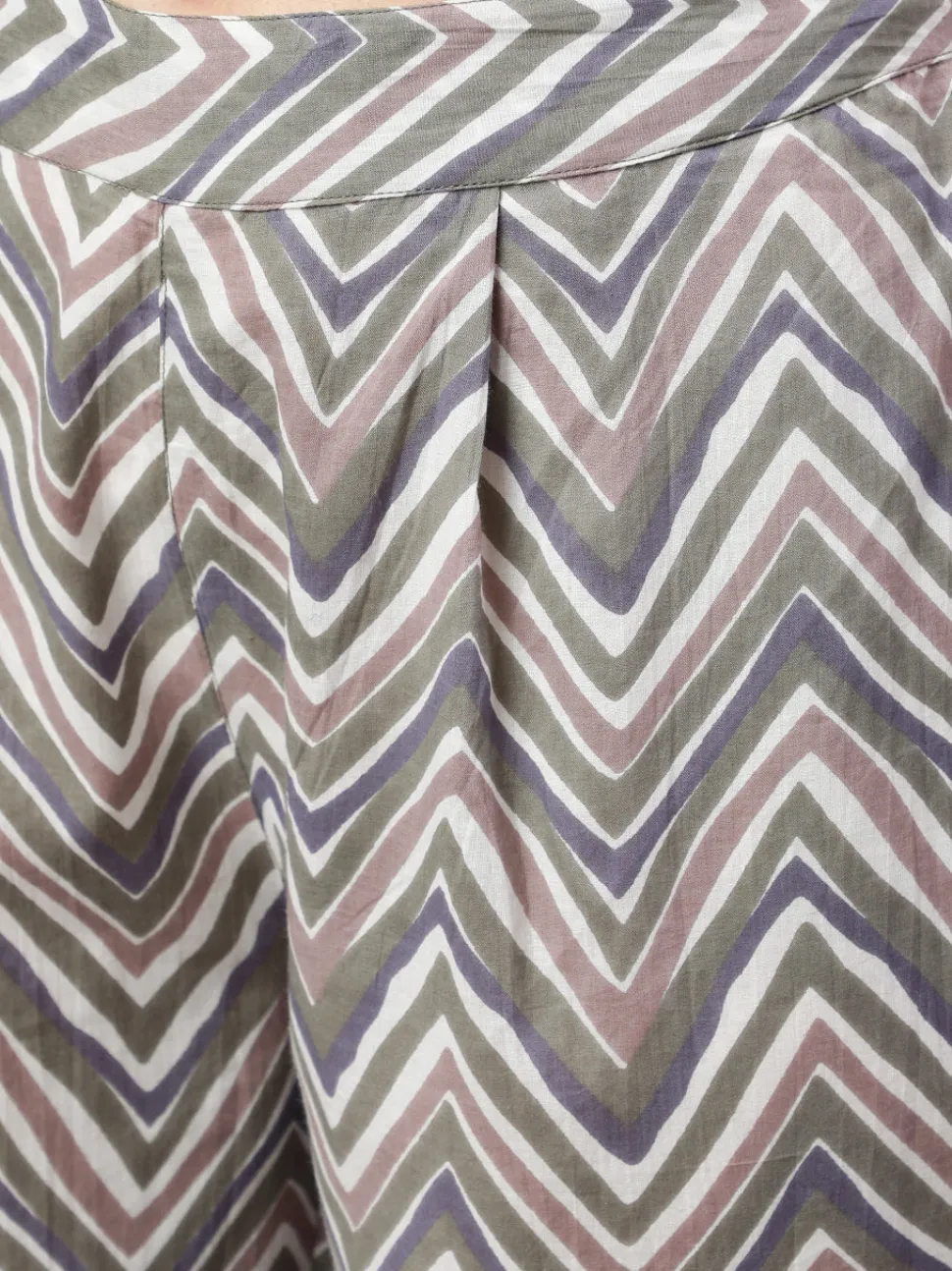 white_andgrey_flared_cotton_embroidered_kurta_with_printed_palazzo_6.webp Jaipur Kurti White And Flared Cotton Embroidered Kurta With Printed Palazzo