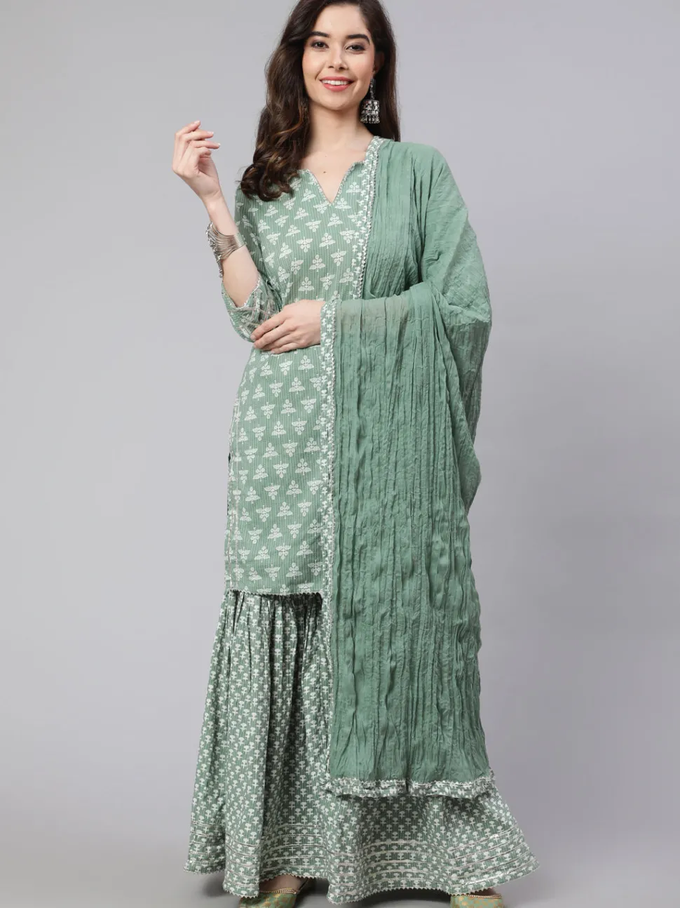 women_green_woven_straight_ethnic_printed_embroidered_kurta_with_printed_palazzo__solid_dupatta_with_print_and_lace_taping_2.webp Jaipur Kurti Women Green Woven Straight Ethnic Printed Embroidered Kurta With Printed Palazzo & Solid Dupatta With Print And Lace Taping