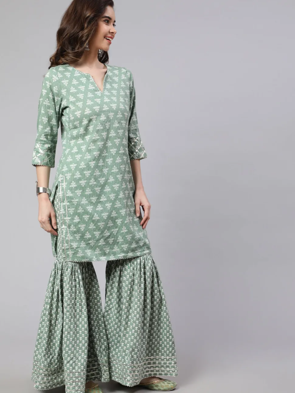 women_green_woven_straight_ethnic_printed_embroidered_kurta_with_printed_palazzo__solid_dupatta_with_print_and_lace_taping_5.webp Jaipur Kurti Women Green Woven Straight Ethnic Printed Embroidered Kurta With Printed Palazzo & Solid Dupatta With Print And Lace Taping