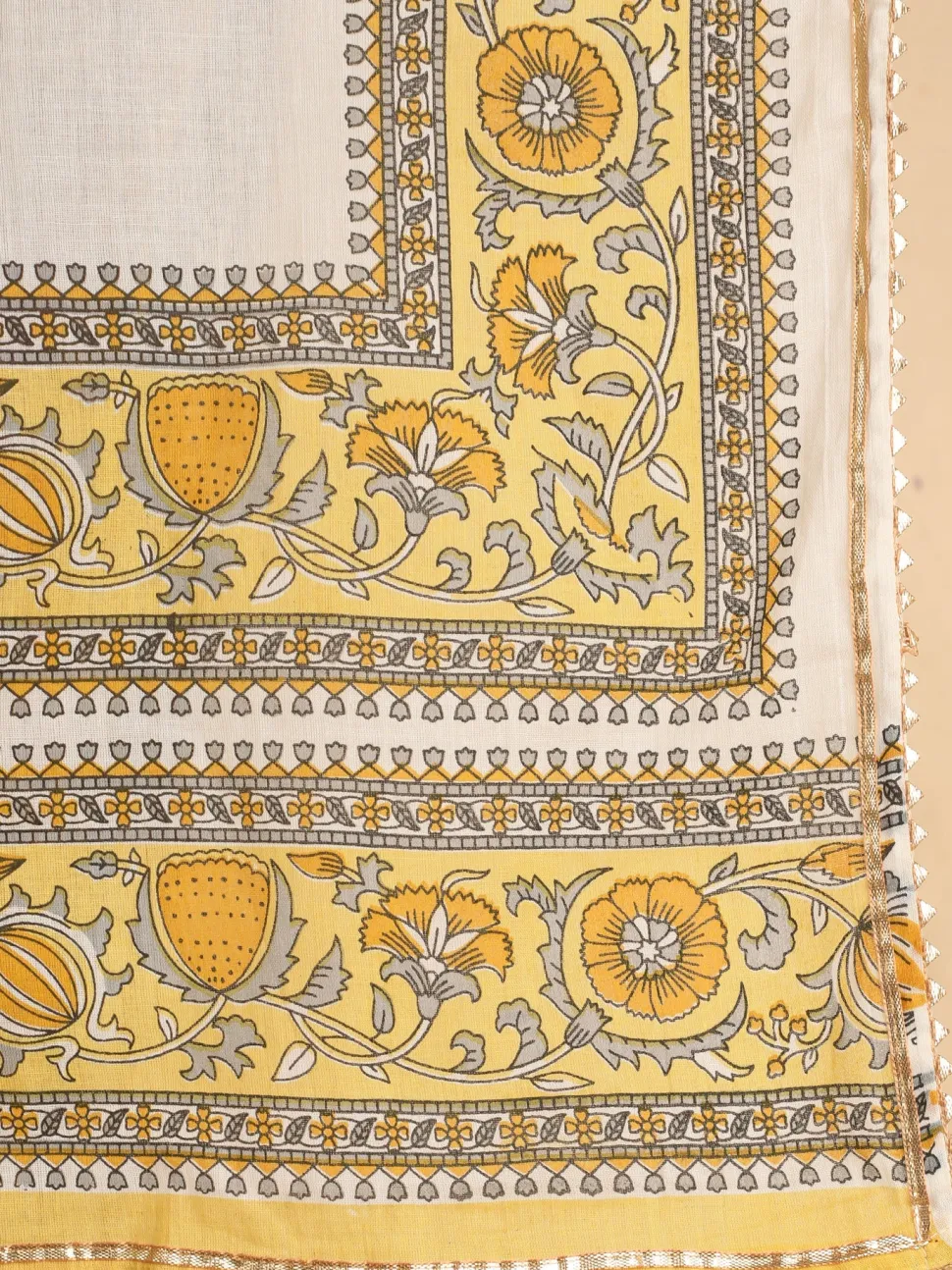 yellow_ethnic_print_anarkali_kurta_with_pants_and_dupatta_8.webp Jaipur Kurti Ethnic Print Anarkali Kurta With Pants And Dupatta