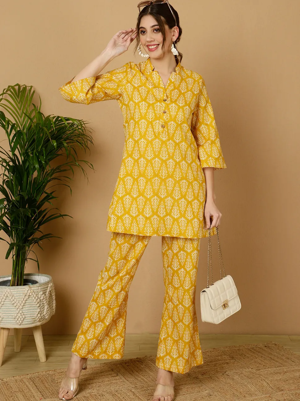 Jaipur Kurti Ethnic Printed Kurta With Palazzo Loungewear